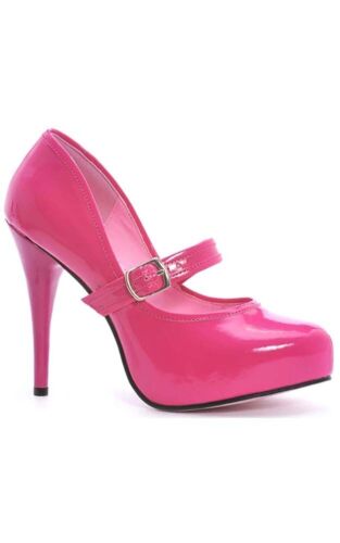 LADY JANE PINK HIGH HEELS SHOES WOMENS COSTUME ACCESSORY - Picture 1 of 8