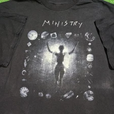 Ministry Industrial Rock Band Unisex Cotton Black T-Shirt All Size AL778
