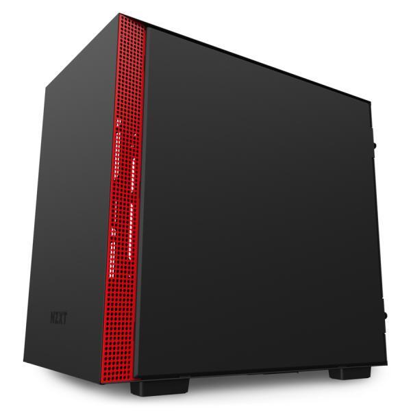 4732134 NZXT CASE H210 MID TOWER ATX MATTE BLACK/RED, WINDOW, 2 SLOT ESPANSIONE