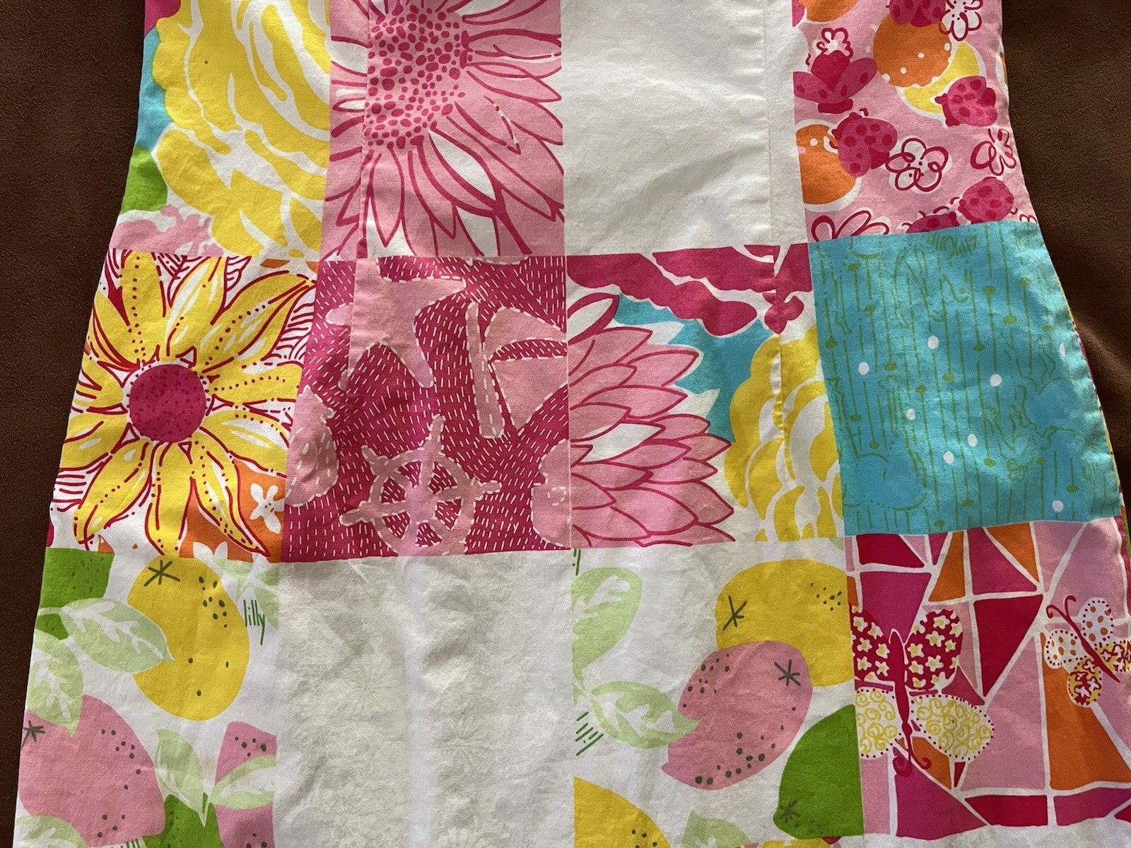 LILLY PULITZER Patchwork Strapless Multicolor Flo… - image 3