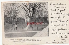 1904 HARVARD UNIVERSITY NE Corner, Hollis, Stoughton & Holworthy Halls  P031917a