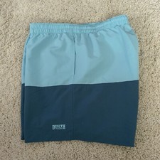 Duluth Trading Swim Trunks Mens Sz 2XL Shorts 7  Inseam Two-Tone Blue Lined