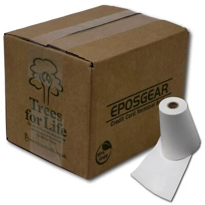 EPOSGEAR 10 57mm x 30mm 57x30mm Thermal Paper Credit Card PDQ Streamline Machine Rolls