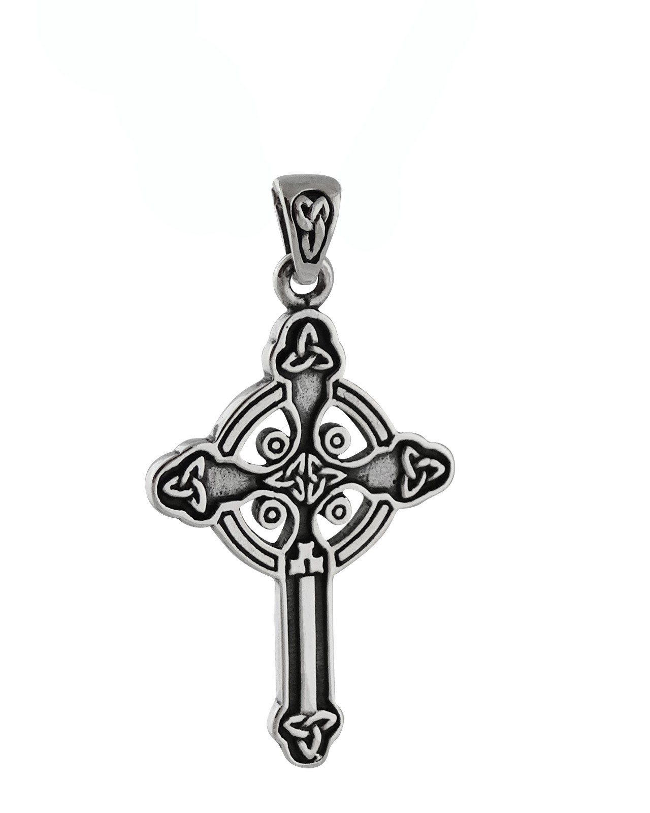 Celtic Cross Pendant - 925 Sterling Silver Friendship Infinity Irish ...