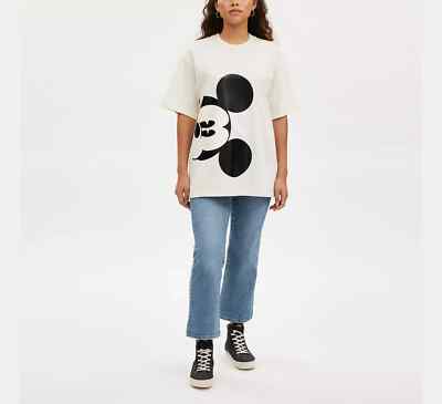 NWT Disney X Coach WOMEN'S Mickey Mouse Skater T Shirt CN321 | eBay