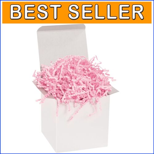 Durable 10 lb. Light Pink Crinkle Paper Filler - Ideal for Gifts & Decorations