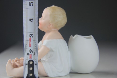 Antique German Bisque Easter Baby with Egg Shell - Read! - Picture 21 of 21