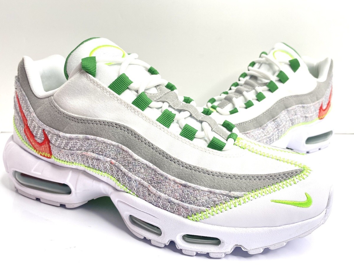 nike air max 95 nrg recycled jersey trainers in white