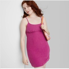 Women's Sleeveless Woven Bodycon Dress Wild Fable Plum Purple Size M NWT 