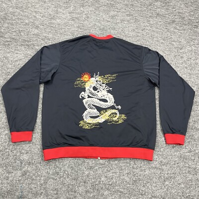Evisu Jacket Mens 3XL Blue Dragon Full Zip Track Windbreaker