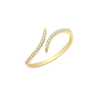 Wickelring 9 kt Gelbgold 28 Steine gepunzt Größen J - S British Made