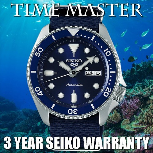 Seiko 5 Sports SRPD51K2 SRPD51 Automatic Mechanical Blue Men's Watch  Genuine | eBay