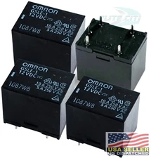 4x Omron G5LE-1 12VDC 10A 250VAC 5A 125VDC SPDT General Purpose PCB Power Relay