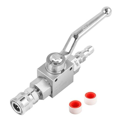 #ad Stainless Steel High Pressure Washer Ball Valve Kit for Power Washer Hose 1 4 In $29.60