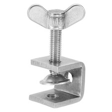 20mm 304 Stainless Steel Square C Clamps with Press Screw Silver 