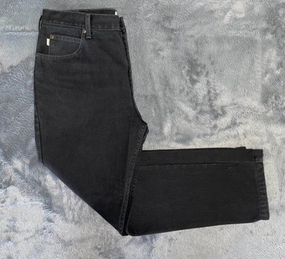 LL Bean Jeans Mens 35x30 Black Denim Classic Fit Straight Cotton Vintage