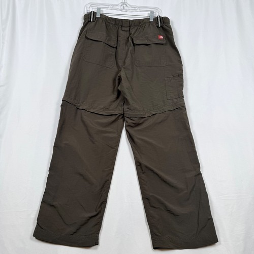 The North Face Convertible Cargo Hiking Pants Outdoor Brown Belted Mens - Picture 2 of 12