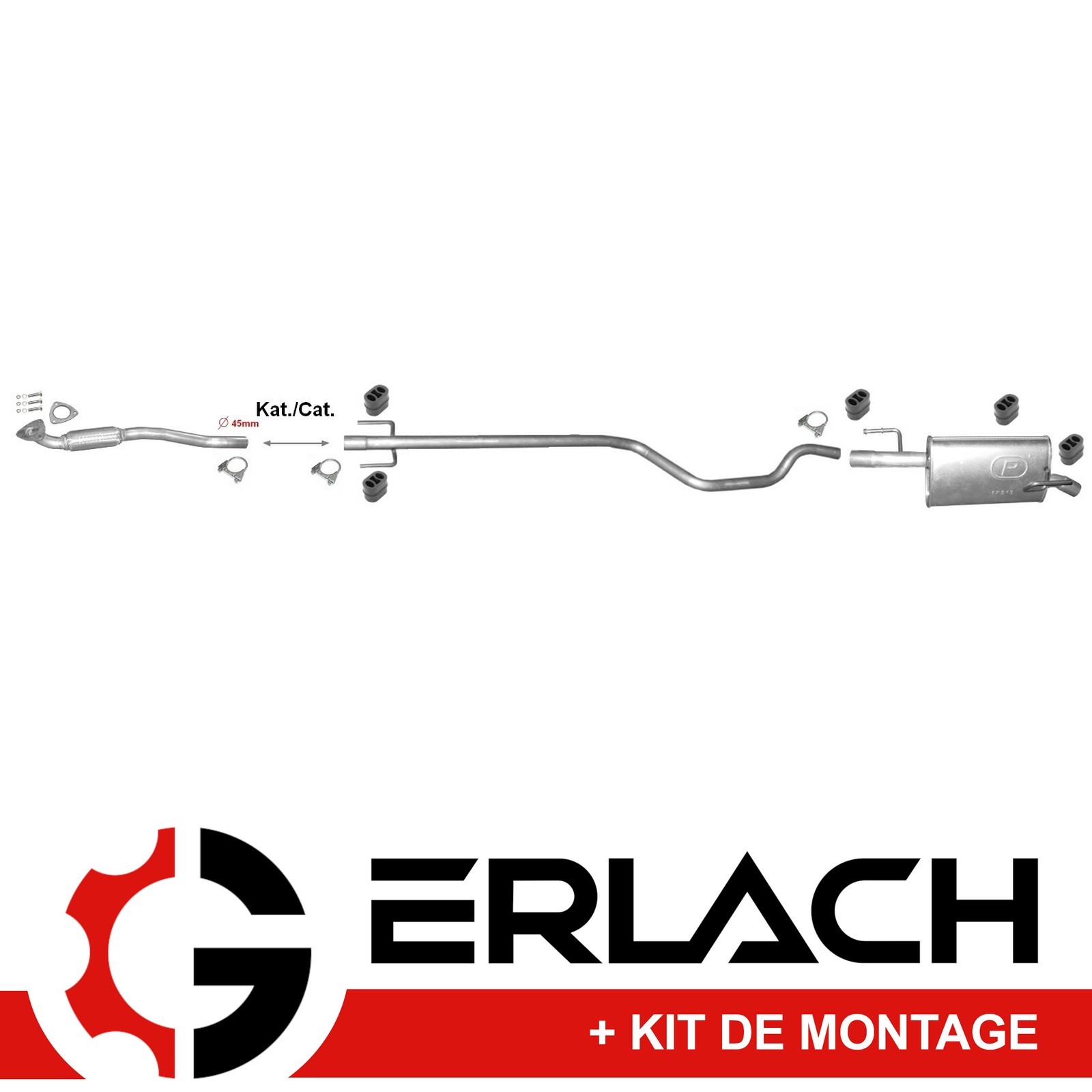 Silencieux d'échappement pour Opel Meriva 1.7 DTi 5691 haute résistance