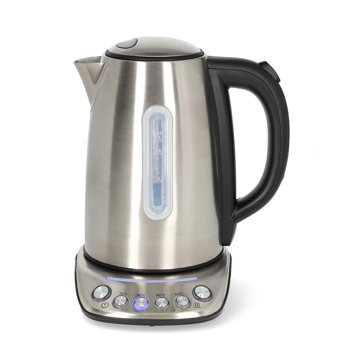 Bouilloire inox 1,7L thermorégulable connectée design pur et minimaliste