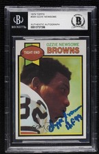 BAS 1979 Topps Ozzie Newsome #308 BGS Authentic Auto HOF ne4