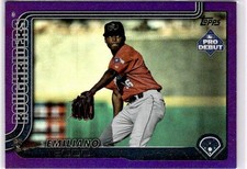 2025 Topps Pro Debut - Emiliano Teodo #PD-95 Purple Foil /299 (RC) Texas Rangers