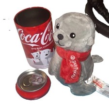 Vintage 90s Coca-Cola Pop Can: Gray Seal, Plush In Collectors Condition, No Tags