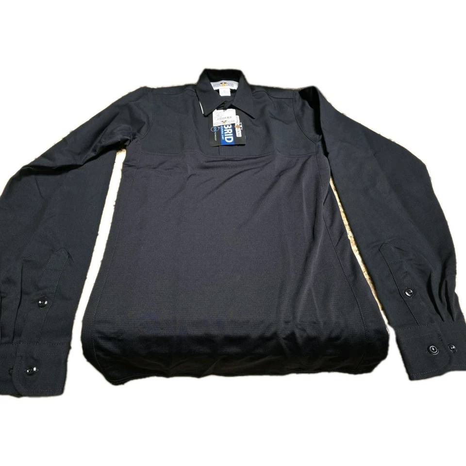 MEDIUM FLYING CROSS MENS POLICE SECURITY UNDERVEST L/S SHIRT BLACK  - Image 2 of 4