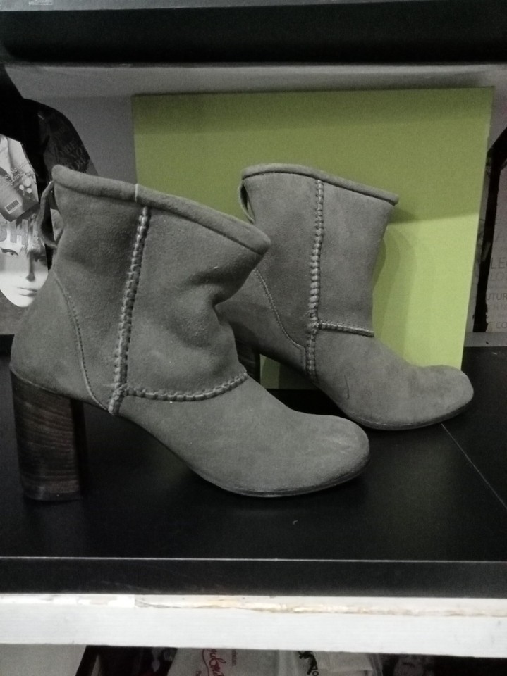 Nabuck MEAS68 Scarpe Stivaletti MEASPONTE In Nabuck Grigio IT38 US8 UK5 Donna ...
