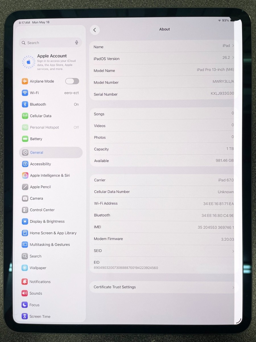 Apple iPad Pro M4 gen 13