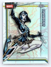 2026 Topps Chrome Marvel Comics #30 Domino Storm's Lightning Refractor