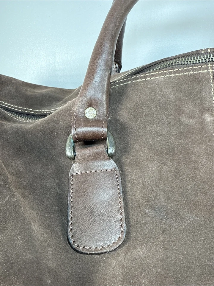 Bolso de Lona Kenneth Cole Gamuza y Cuero 21" Viaje Fin de Semana Marrón Foto 4 de 4