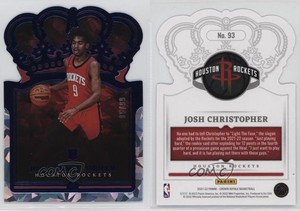 2021-22 Panini Crown Royale Blue Crystal /99 Josh Christopher #93 Rookie RC