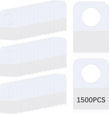 1500Pcs Hang Tabs Self Adhesive Hanging Tabs 1.3 0.9 Inch, Clear Plastic Hang Ta