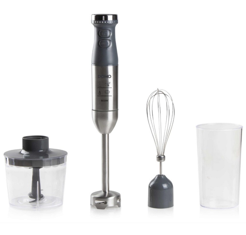 Mixeur plongeant multifonction Domo DO9226M en acier inoxydable brossé 600w durable