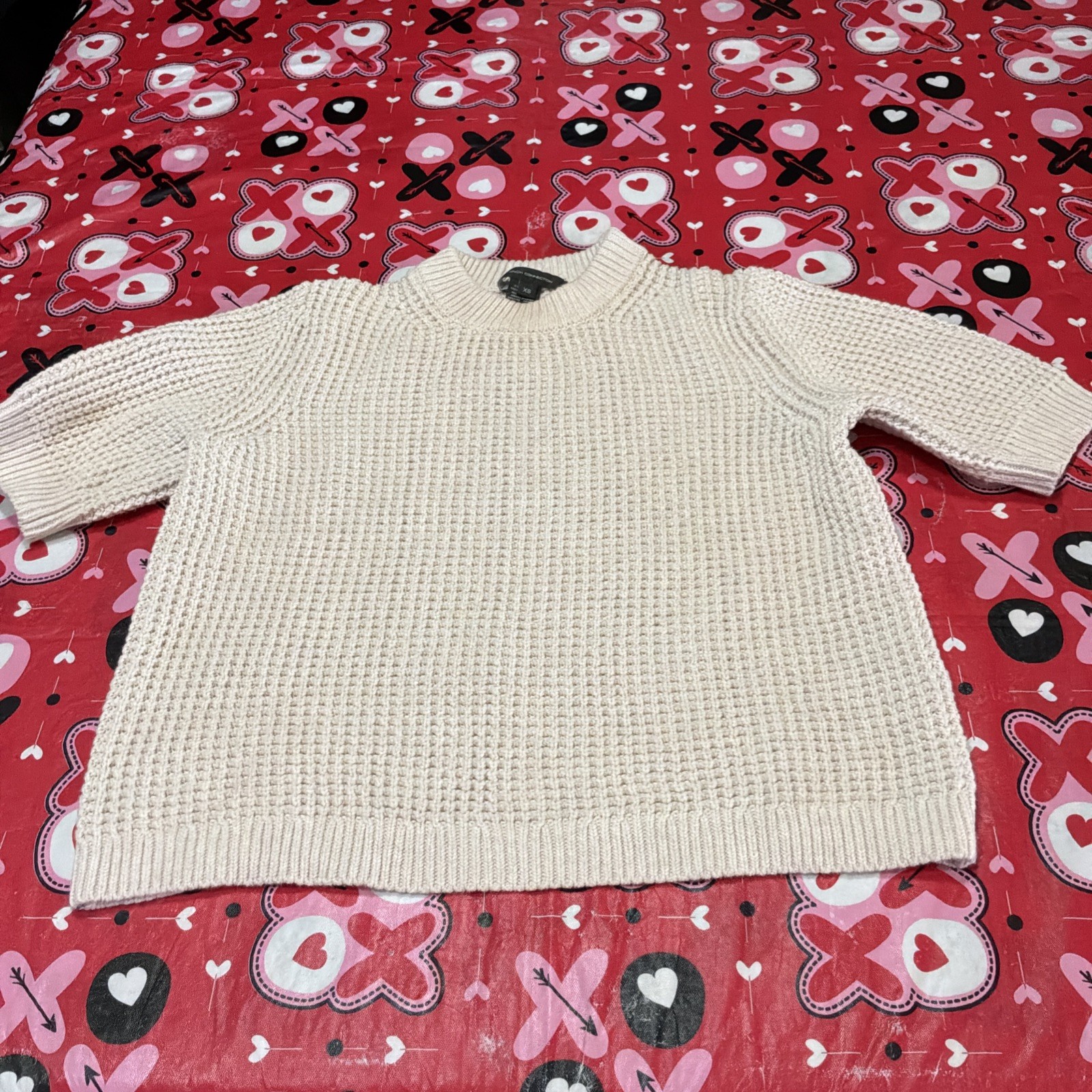 French Connection Oatmeal Crew Neck Knit  Women’s Sweater Size Medium