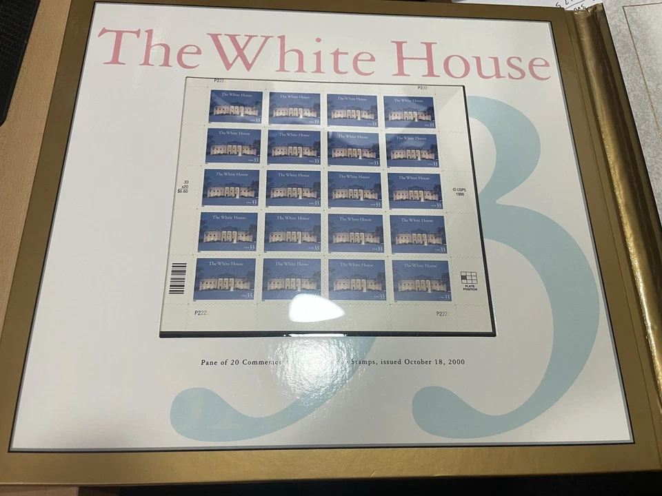200th Anniversary White House Premium Historic Portfolio 20$ Bill With Stamps - Image 3 of 4