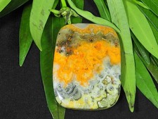 Natural Yellow Bumblebee Jasper 27X36MM Octagon Cabochon Loose Gemstone 61Cts N3