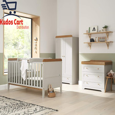 Tutti Bambini Rio 3pc Nursery Furniture Set 2in1 Baby Cot Bed Drawers Wardrobe