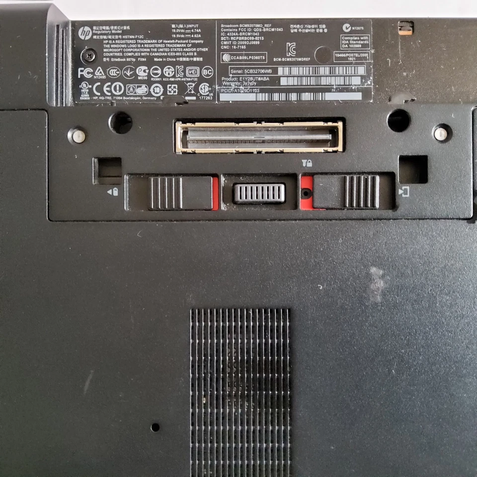 HP Elitebook 8570P, i5-3340M 2,7 GHz, 8 GB RAM, 500 GB, Win. 10 PRO ACT. Foto 2 de 4