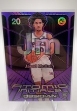 Panini Jared McCain Obsidian Atomic Initials RC #19 Purple Flood /75