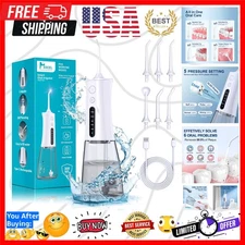 Water Dental Flosser OLED Display Cordless Teeth Cleaning 5 Modes Oral Irriga...
