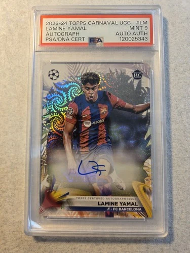 2023-24 Topps Carnaval UEFA Lamine Yamal #CA-LM Rookie RC Auto PSA9 