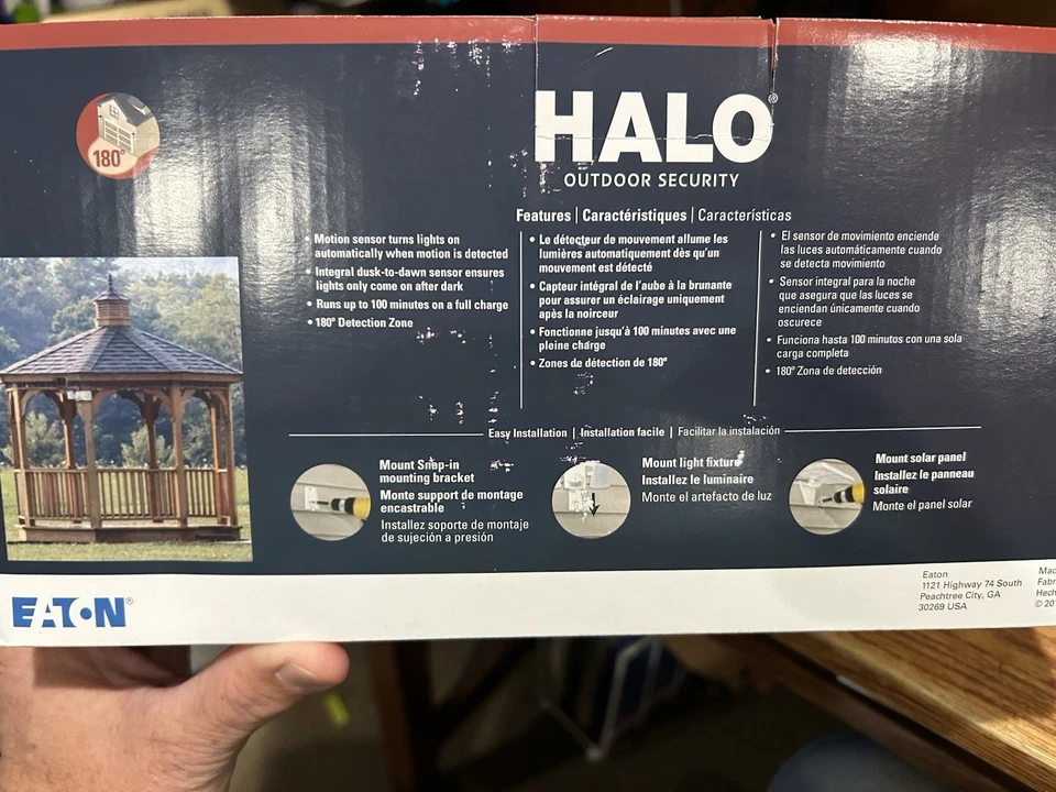 Copper Halo Outdoor Security Twin Head Solar Powered Floodlight MSLED600 White - Image 2 of 3