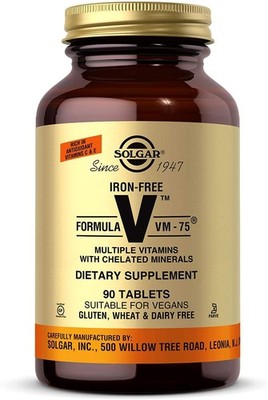 Solgar Iron-Free Formula VM-75, 90 Tablets - 90 Count (Pack of 1) 