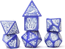 Sirius Dice: 7-Piece Polyhedral Dice Set - Illusory Stone: Purple Agate