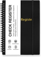 Homlive Check Registers Medium ( 5.8'' x 8.3'' ), Black