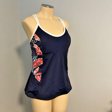 TOMMY BAHAMA  NAVY Scoop Neck Active TANKINI SWIM TOP XS NWT