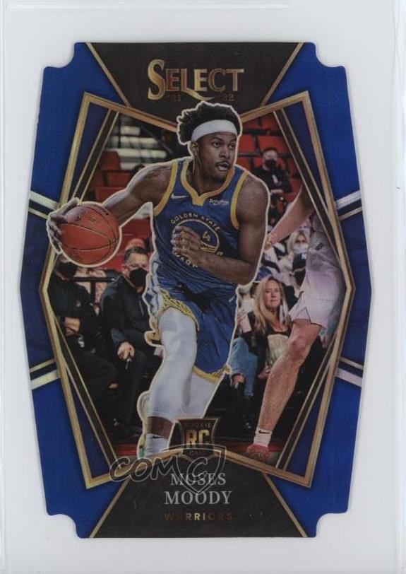 2021 Panini Select Premier Level Blue Prizm Die-Cut 5/249 Moses Moody #187 v9t