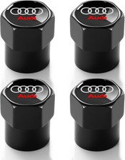 Tire Valve Stem Caps For Audi Metal Car Wheel Air Caps Auto Black-01 Tire Valve Stem Caps For Audi Metal Car Wheel Air Caps Auto Black-01