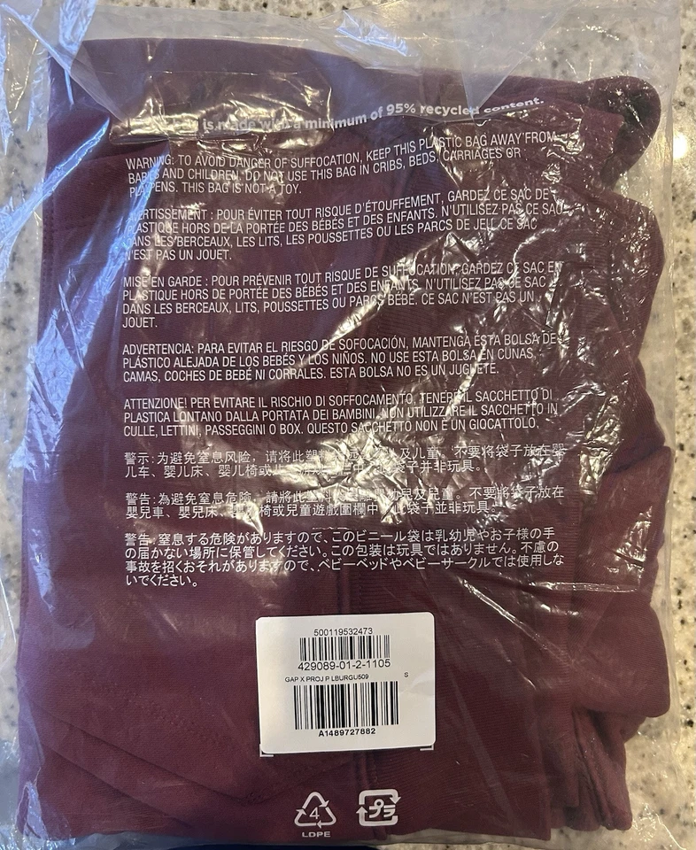 Palace X Gap Niños Sudadera con Capucha Borgoña/Naranja Sudadera con Capucha Juvenil Talla Pequeña Foto 3 de 3